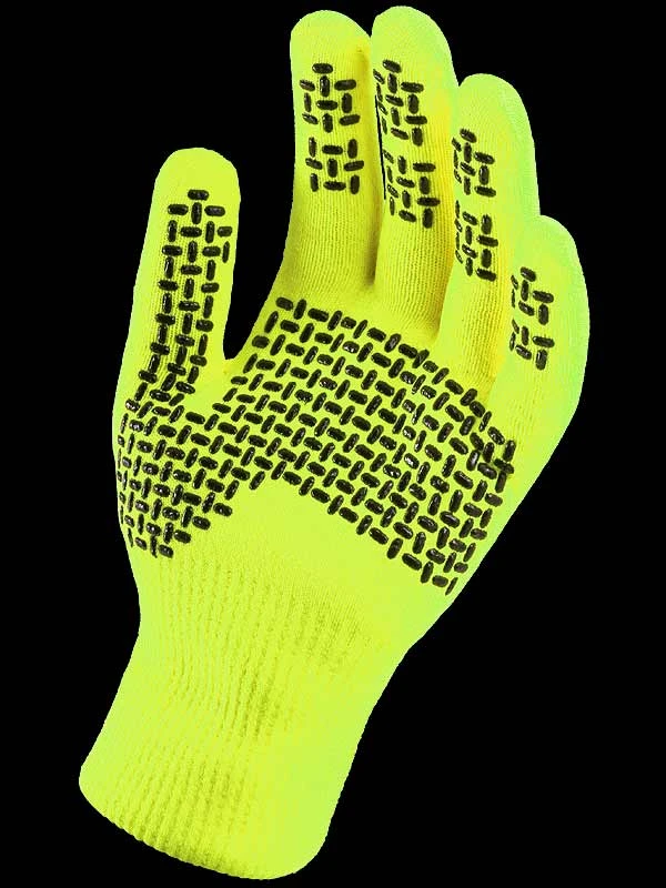 Sealskinz Waterproof All Weather Ultra Grip Knitted Glove Neon Yellow - Image 2